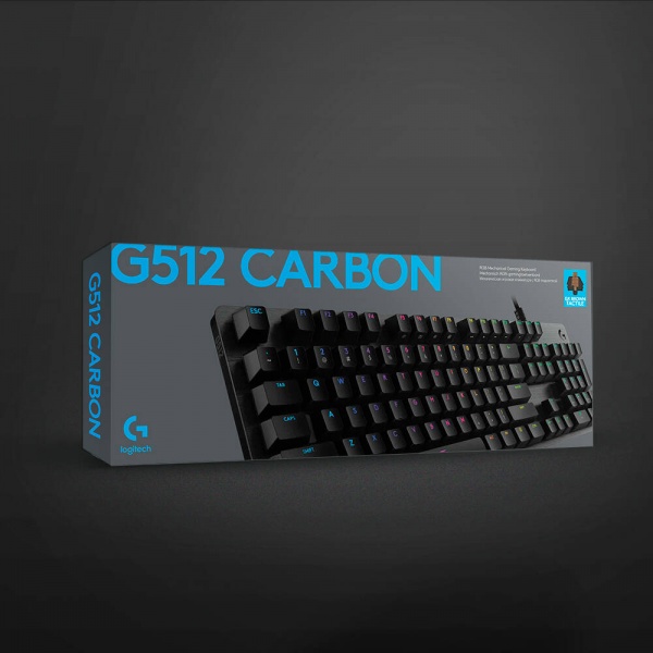Клавиатура Logitech G512 Carbon Lightsync RGB Mechanical with GX Brown switch (L920-009352) black 