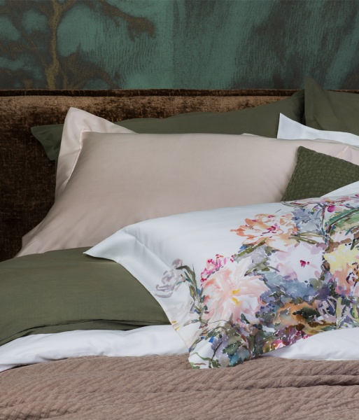 Комплект постельного белья Floral Sense 2.0 белый с розовым Decoflux 