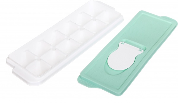 Форма для льда с крышкой и клапаном белый с желтым