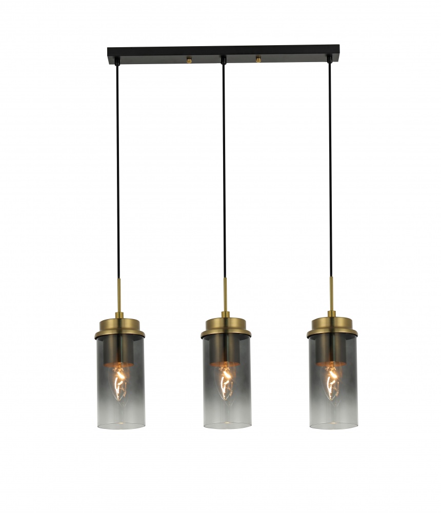 Підвіс Sensio Bresta 3x40 Вт E14 чорний/мідний LS-74662/3LB-E1440W