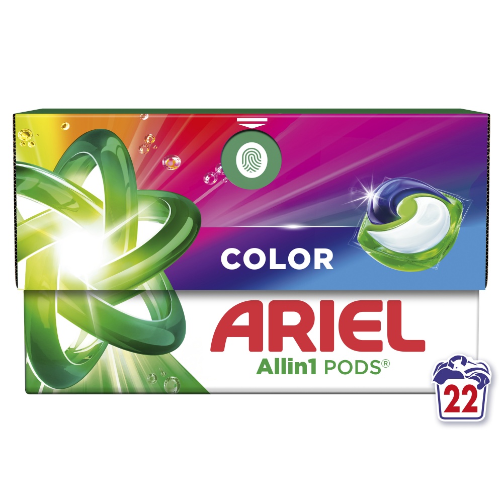 Капсулы для машинной стирки Ariel Все-в-1 Для цветного 22 шт.