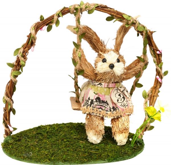 Декорація великодня Пара зайчиків на кечелі C740297B