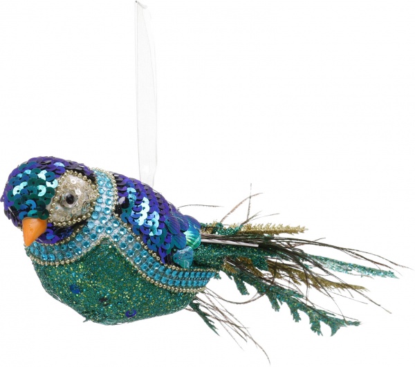 Декорация новогодняя Попугай синий 25х9 см EPI-7040SW19605 