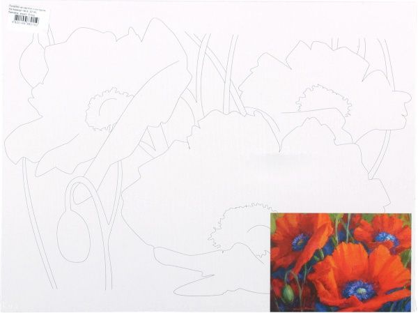 Полотно на картоні з контуром Натюрморт №9 Rosa Talent 