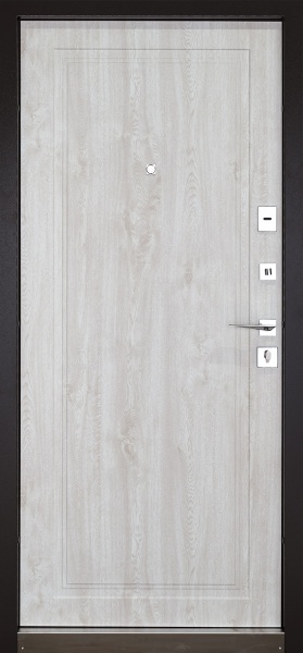 Двері вхідні Abwehr MG3 (518+517) 096R (8019+ДБП) дуб полярний / RAL 8019 2050x960 мм праві