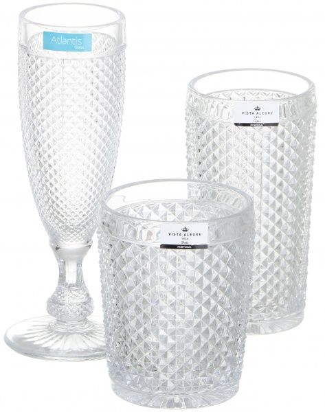 Набор бокалов для шампанского Bicos Cinza прозрачный 190 мл 4 шт. 49000086 Vista Alegre