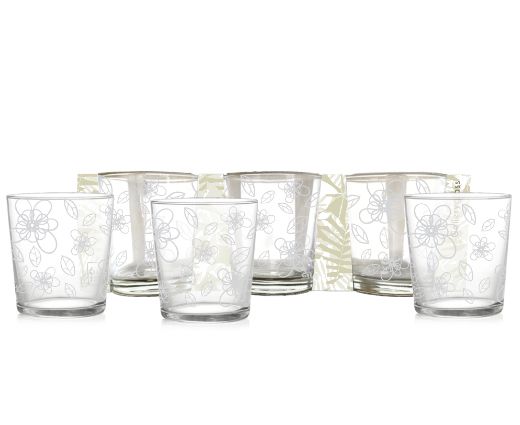 Набор стаканов низких Flowers 250 мл 6 шт. Galleryglass 