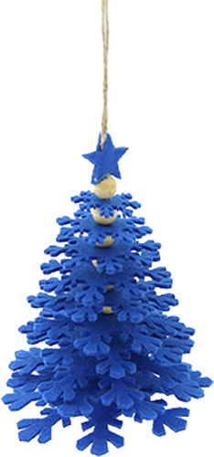 Підвіска Сніжинка 16 см синій 1220270
