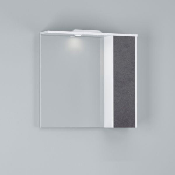 Зеркало со шкафчиком AM.PM M91MPL0751BF38 GEM S 75 см, белый/базальт 