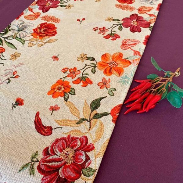 Дорожка (раннер) гобелен Цветочное поле 40x140 см Прованс 