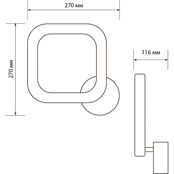 Бра Светкомплект Home WL115S OP с пультом ДУ LED 15 Вт белый 
