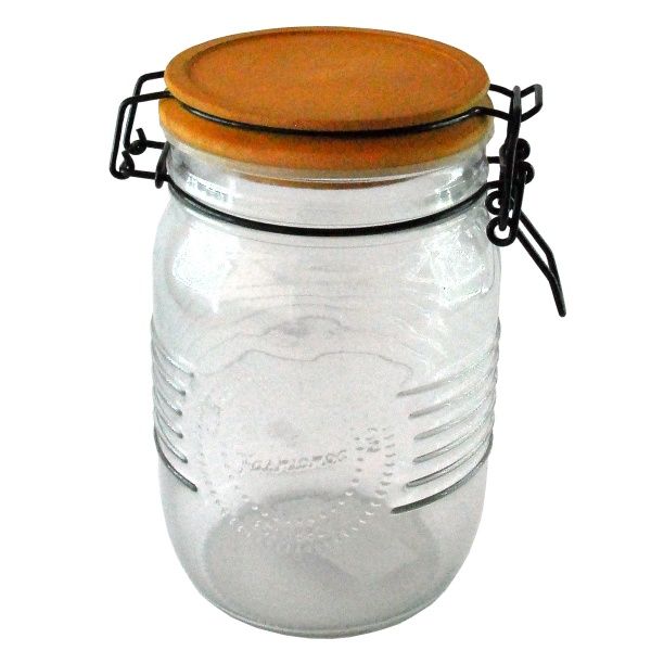 Банка с застежкой 1 л с деревянной крышкой 212850-WL Old Fashioned