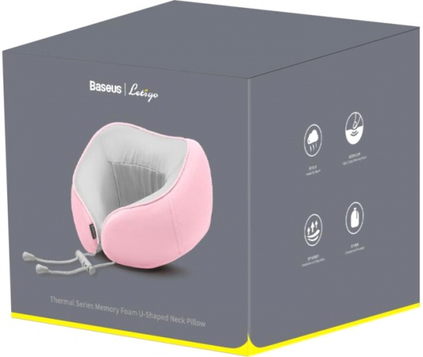 Подушка автомобильная BASEUS Thermal Series Memory Foam Pink 669635 