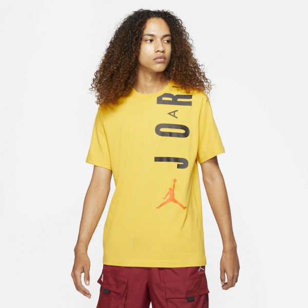 Футболка Jordan M J JDN AIR STRETCH SS CREW CZ8402-781 р.S жовтий