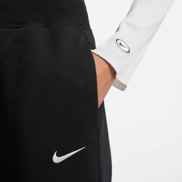 Брюки Nike W NSW PHNX FLC HR PANT WIDE DQ5615-010 р. M черный