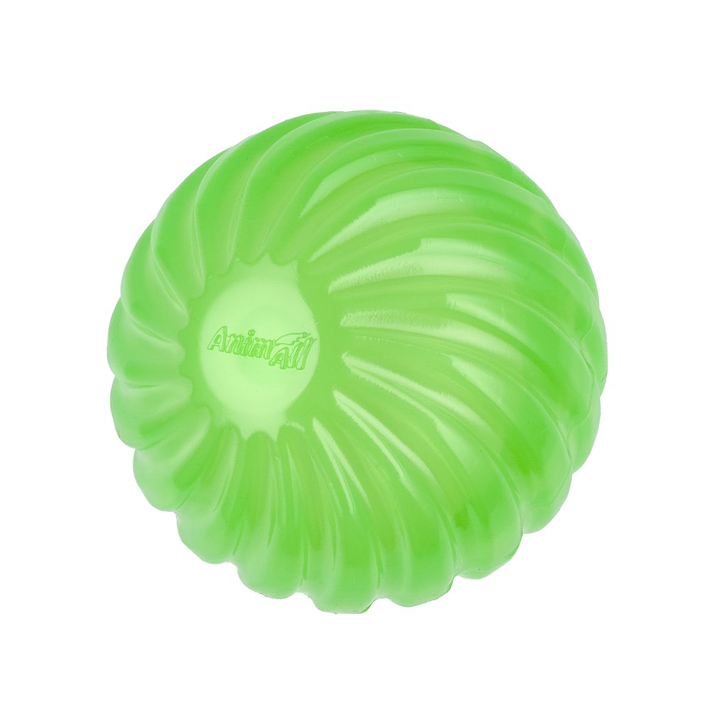 Мяч AnimAll волна с пищалкой 75 мм зеленый (179856)