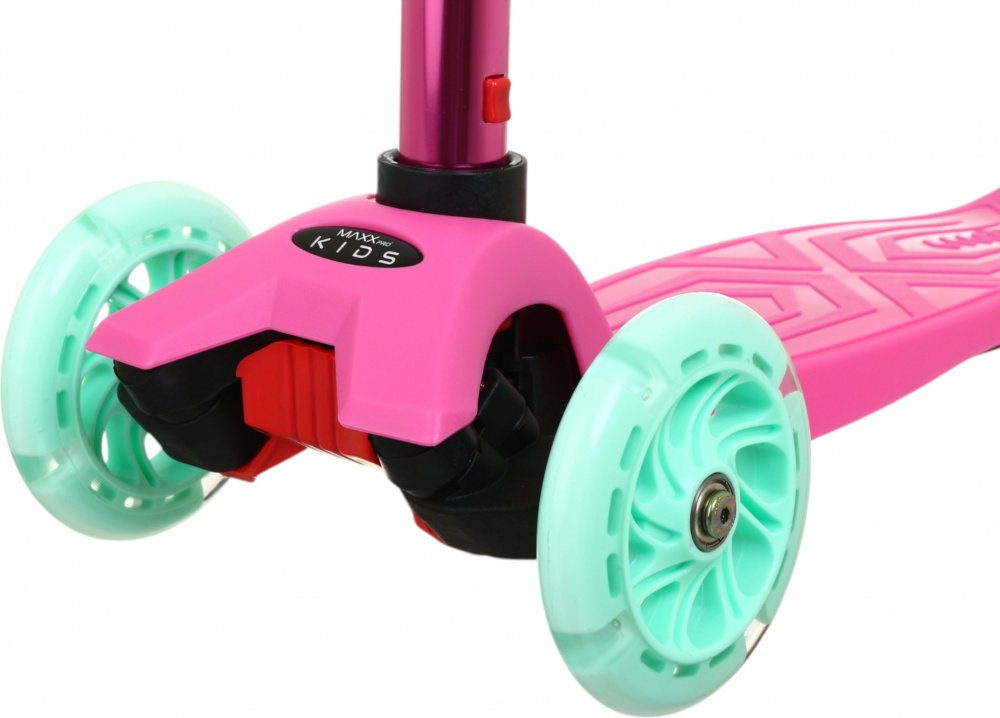 Самокат MaxxPro kids рожевий LS306/maxi/ pink green