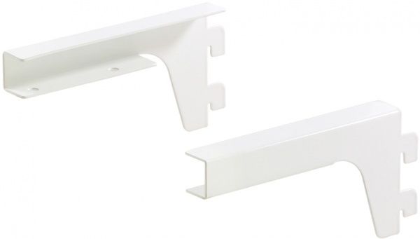 Кронштейн к гардеробной системе Larvij 130 мм для полки из ДСП L9095WH белый
