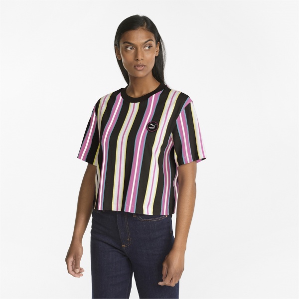 Футболка Puma SWxP Relaxed AOP Tee 53356515 р.M рожевий