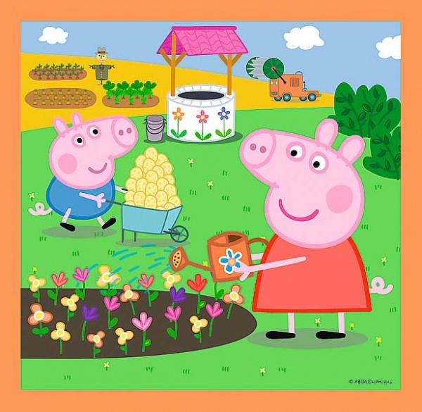 Пазли Trefl 3 в 1 Свинка Пепа. Винахідлива Пепи 34852