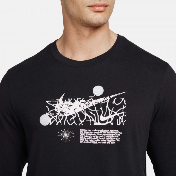 Футболка Nike DF TEE LS WILD CLASH DR7559-010 р.M черный