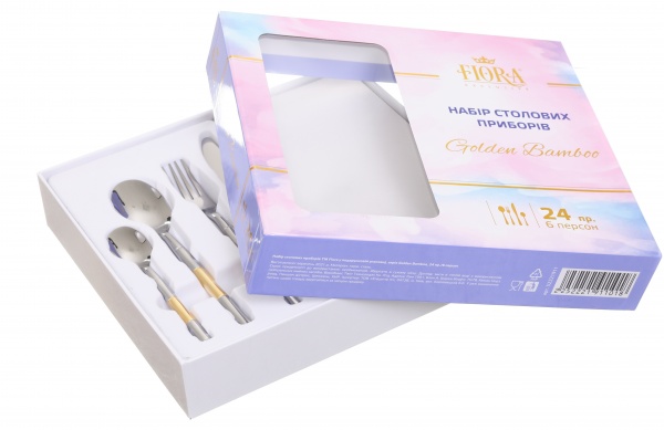 Набір столових приборів Golden bamboo 24 предметb Fiora