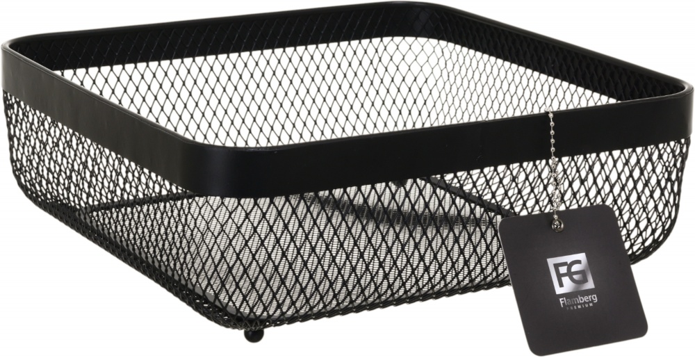 Корзинка для фруктов Flamberg Premium Fernie квадратный 26,5х9,8 см черный