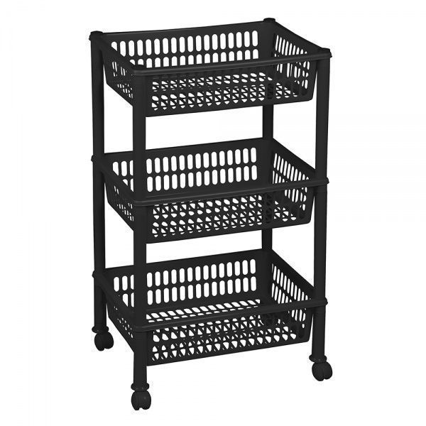 Этажерка пластиковая Plast Team 1268.4 Джамбо ЕСО 3 яруса 680x392x290 мм