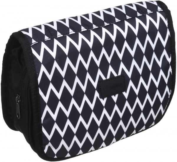 Косметичка Bagland Тревел Хвилі чорний із білим 