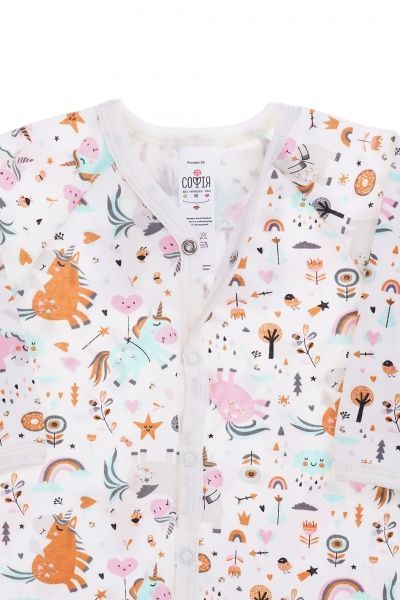 Человечек ТМ Софія Unicorns р.68 розовый/белый 160168 