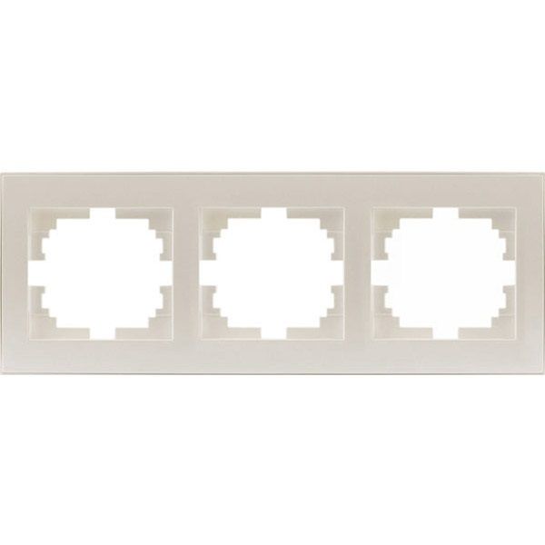 Рамка трехместная Lezard Rain горизонтальная белый 703-3030-148