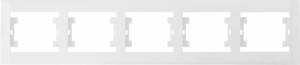Рамка пятиместная Makel Defne горизонтальная белый 42001705