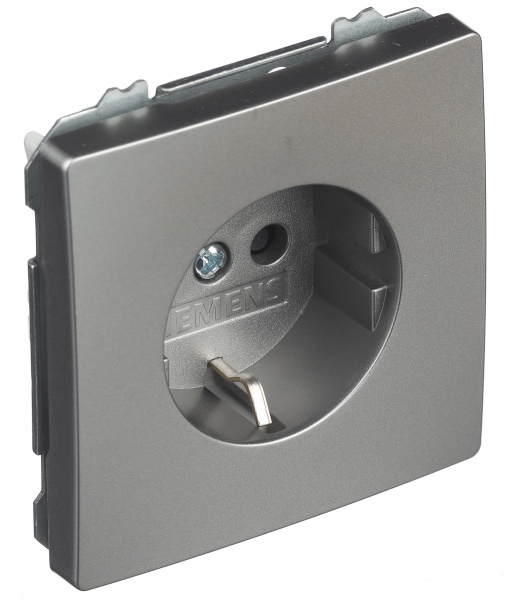 Розетка із заземленням Siemens Style IP20 платина металік 5UH12724PM