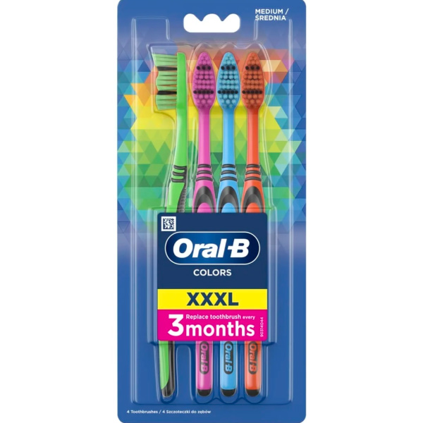 Зубная щетка Oral-B Color средней жесткости 4 шт.