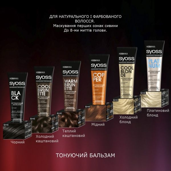 Бальзам Syoss Color Booster холодный каштановый 150 мл