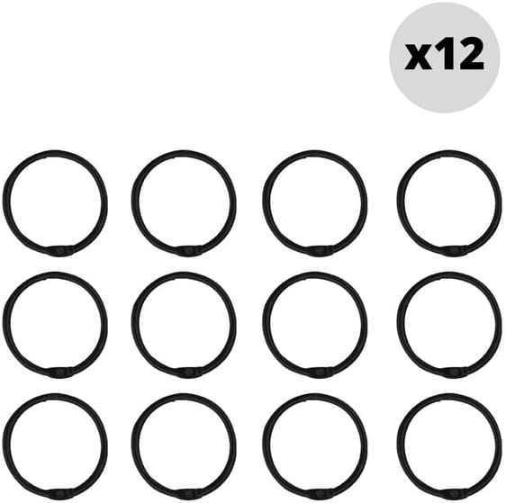 Кольца для шторок Spirella RINGO SMALL черные 12 шт.