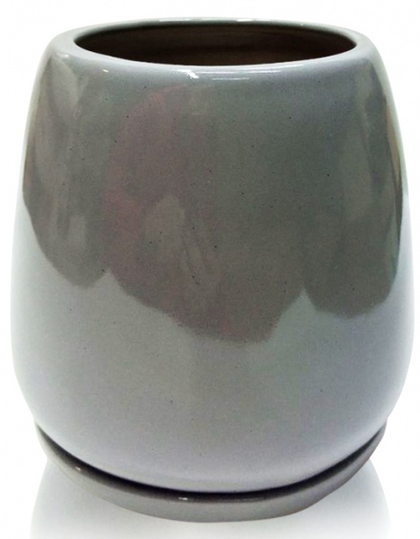 Горшок Eterna 10,5х10,5х11 см овальный 1 л [186] Ranger Green (203-11 зелена хвиля) 