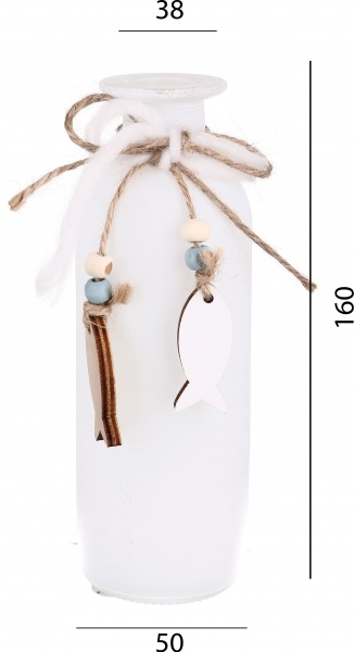 Набір ваз HOFF скляних Ocean breeze 3 шт бірюзовий/коричневий/білий 