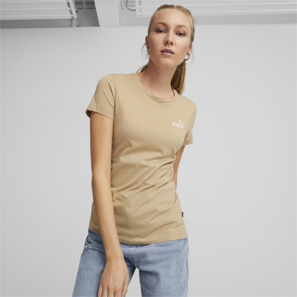 Футболка Puma ESS+ EMBROIDERY TEE DUSTY TAN 84833189 р.M бежевый