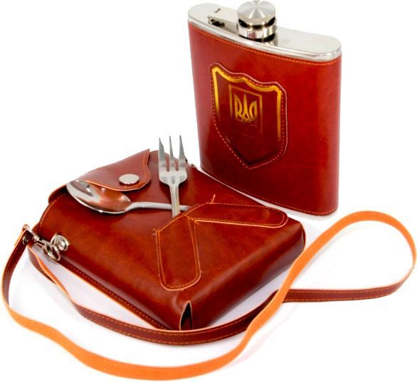 Фляга в чохлі з ложкою і виделкою PT-18-A