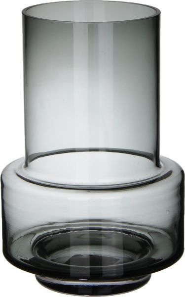 Ваза стеклянная серая 25х17 см Wrzesniak Glassworks