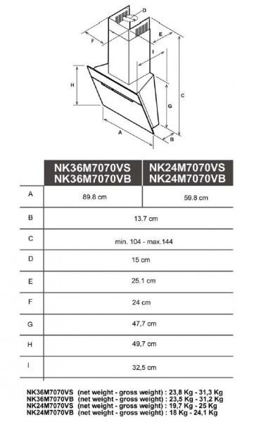 Витяжка Samsung NK24M7070VB/UR