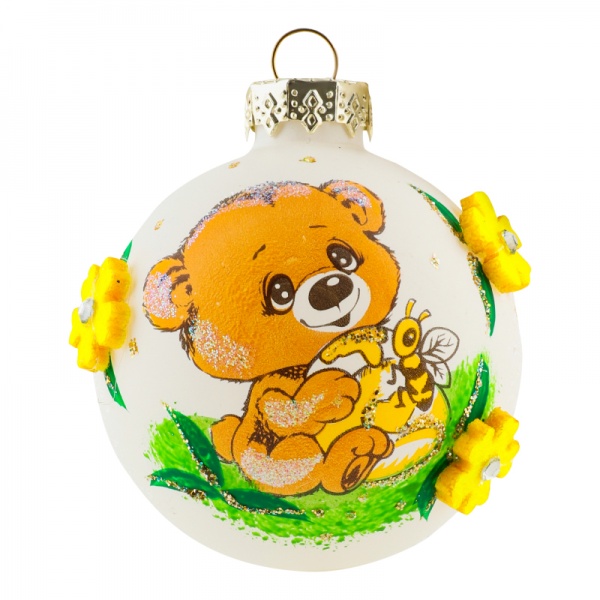 Куля скляна колір та малюнок в асортименті 65 мм 