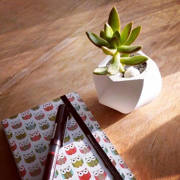 Кашпо декоративне Businkos білий бетон