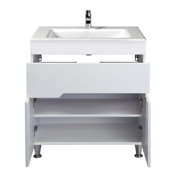 Тумба напольная Мойдодыр Форсаж 80 с умывальником Амальфи 80