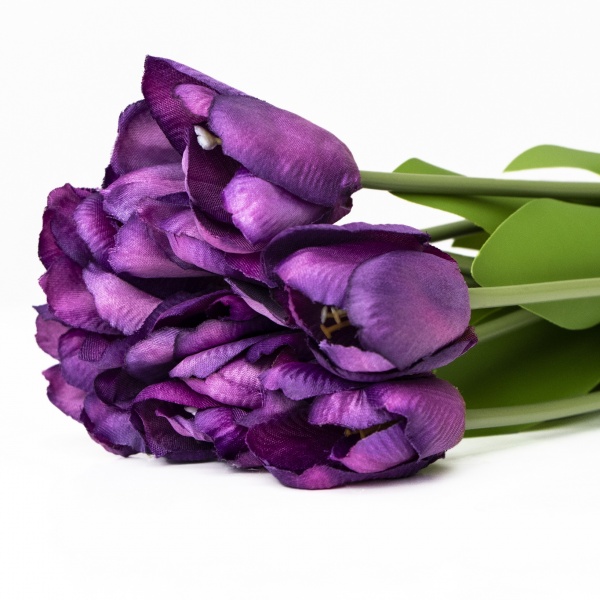 Букет искусственных тюльпанов 10 шт. фиолетовый 8x8x36 см 190829