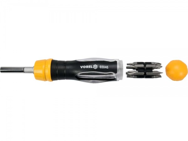 Отвертка со сменными насадками Vorel 13 шт. 65046