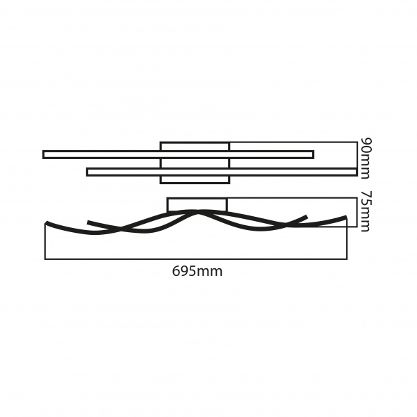 Люстра светодиодная HOROZ ELECTRIC COPERNIC 1x15 Вт без цоколя хром 019-060-0015-010 