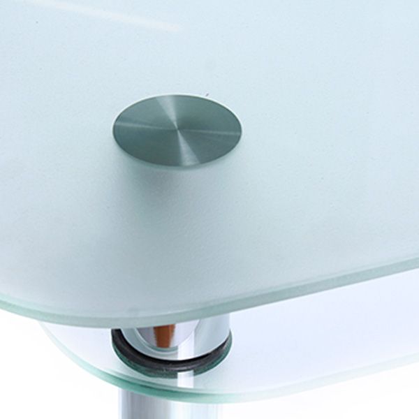 Стол обеденный DT DX с полкой матовое стекло 