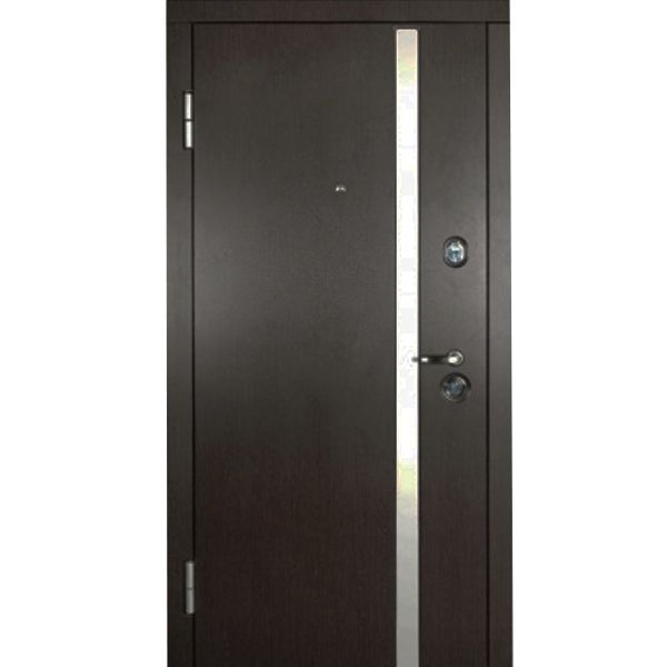 Двері металеві АВ1 Венге темний 2050x980x105 мм ліві
